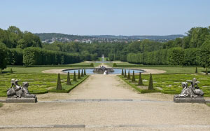 castle, champs sur marne, schlossgarten, fountain, garden, noble residence, france