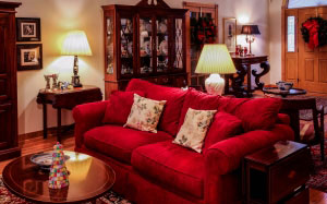 living room, great room, christmas time, christmas decorations, sofa, tea table, coffee table, cozy, interior design, xmas, new year, holiday