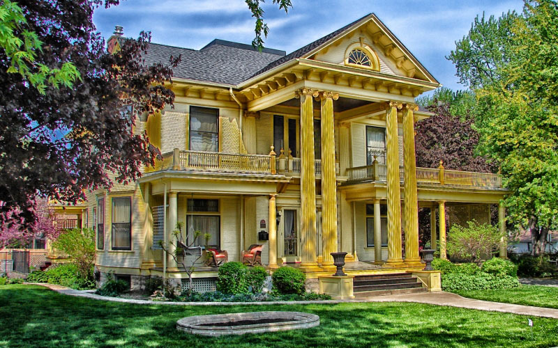rock island, illinois, house, home, summer, spring, town, architecture