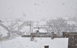 winter, sopron hungary, street, february, frosty, snowy