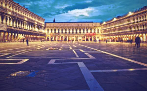piazza san marco, venice, architecture, colourful, italy, night, lights, city