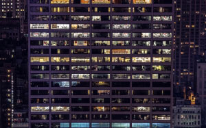 new york, united states, usa, city, nigth, evening, windows, skyscraper