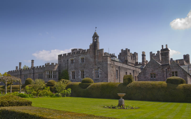hutton in the forest, penrith, cumbria, england, uk, castle, park, summer, grass