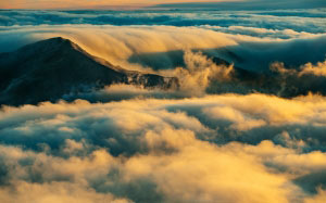 landscape, nature, clouds, mountains, sky