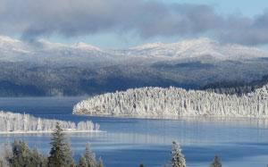 winter, season, snow, ice, frosty, landscape, lake, water, mountain, nature, december, sky, cloudy