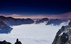 landscape, nature, mountains, china, changbai mountain, winter, sky, snow