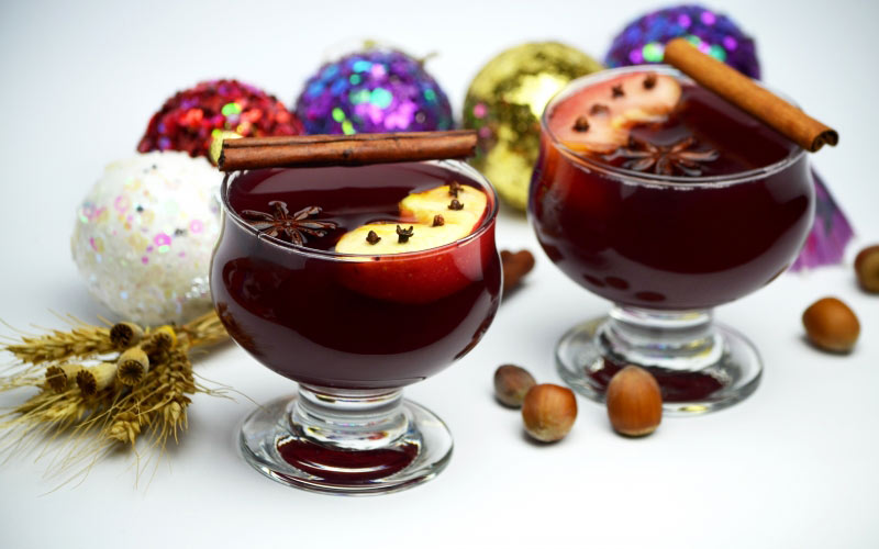 mulled wine, apples, drink, christmas, food