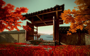pixel art, pixel graphic, art, computer graphic, painting, japan, autumn