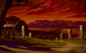 pixel art, sunset, nature, landscape