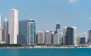 architecture, buildings, business, city, cityscape, clouds, daylight, harbor, modern, ocean, office, sea, sky, skyline, skyscrapers, travel, water, waterfront