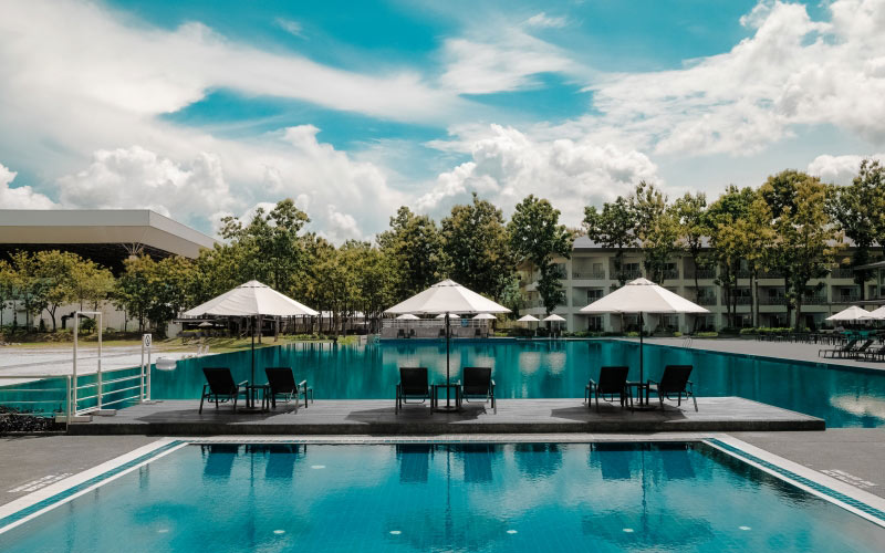 blue, exotic, hotel, leisure, luxury, poolside, resort, summer, swimming pool, travel, tropical, vacation, water