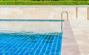 blue, bright, clean, leisure, luxury, poolside, relaxation, resort, summer, sun, swimming pool, turquoise, water