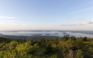 nature, landscape, trees, water, ocean, islands, sky, clouds, summer, sea, forest, wood