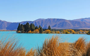 landscape, nature, turquoise, lake, mountains, autumn, sea, ocean, lake benmore, queenstown, new zealand