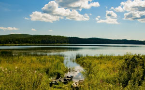 lake, arakul, nature, forest, boat, vacation, russia, chelyabinsk oblast, summer, tourism, landscape, sky, travel, water, clouds