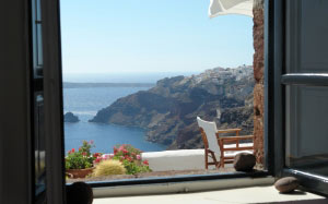 santorini, window, view, architecture, greece, greek, travel, house, summer, sky, aegean, tourism, island, oia, sea, nature, vacation, resort, landscape, santorini, 