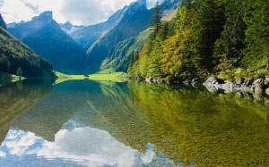 forest, lake, landscape, mountains, nature, outdoors, placid, reflection, river, scenic, summer, travel, trees, valley, woods