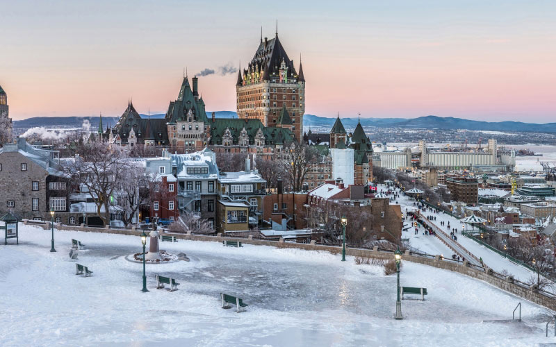 quebec, city, canada, castle, hotel, architecture