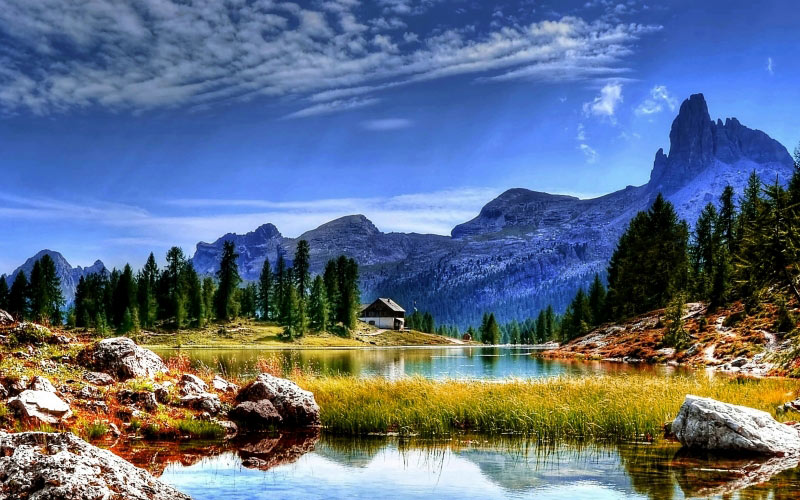 landscape, water, nature, forest, rock, wilderness, mountain, sky, hiking, lake, valley, stones, panorama, summer, reflection, autumn, alpine, parkmountain