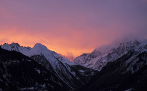 sunset, cloudy, evening, mont blanc, italy, landscape, mountain, snow, winter, sky, sunrise, morning, dawn, travel, dusk, alpine, peaks, february, skyfire, landform