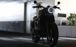 bike, blur, bmw k100, fast, focus, headlight, motor bike, motorcycle, parked, road, scrambler, tires, transportation, tyres, vehicle, wheels, bmw