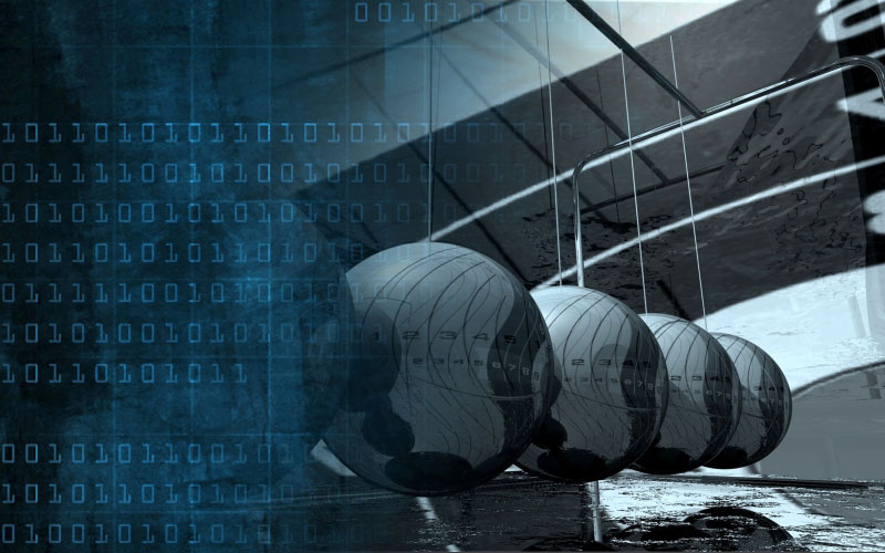 high-tech, chrome, balls, graphic, model, 3d, technology, digits, binary, reflection, 3d
