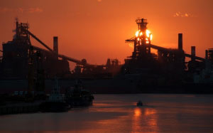 sea, ocean, water, sky, sunset, ships, cityscape, dusk, evening, reflection, port, japan, city, industrial