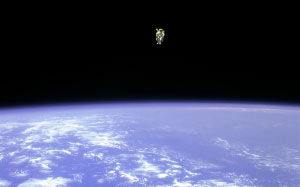 astronaut, space, nasa, earth, space shuttle, challenger, bruce mccandless II