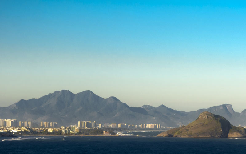 beach, sky, sea, horizon, promontory, mountains, morning, cape, coast, ocean, mountain range, waterbay, headland, landscape