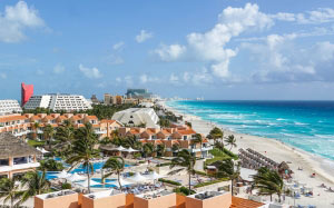 beach, landscape, sea, coast, water, nature, outdoor, ocean, sky, vacation, travel, coastline, tropical, seascape, bay, blue, sunny, resort, mexico, caribbean, exotic, cancun, cape