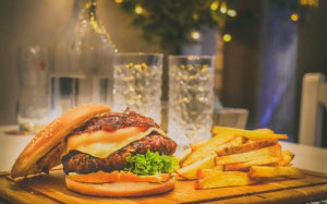 beef, bread, bun, burger, calories, cheese, cheeseburger, cooking, delicious, food, fries, hamburger, lettuce, meal, meat, sandwich, xmas, christmas, new year