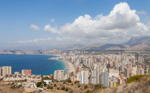 city, benidorm, turistic, costa blanca, white coast, land of valencia, spain, summer, lanscape, mountains
