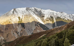 baldy hill, snowslide valley, craigieburn range, canterbury, new zealand, mountains, nature, snow, landscape