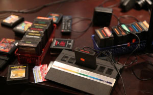 retro, technology, gadget, electronics, video games, cartridges, atari 2600, vintage, games, dig dug, 8 bit, hardware