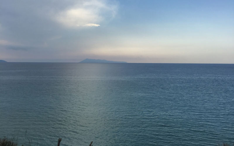 clouds, mountain, corfu, greece, vacations, sea, summer, cliffs, sky, seascape