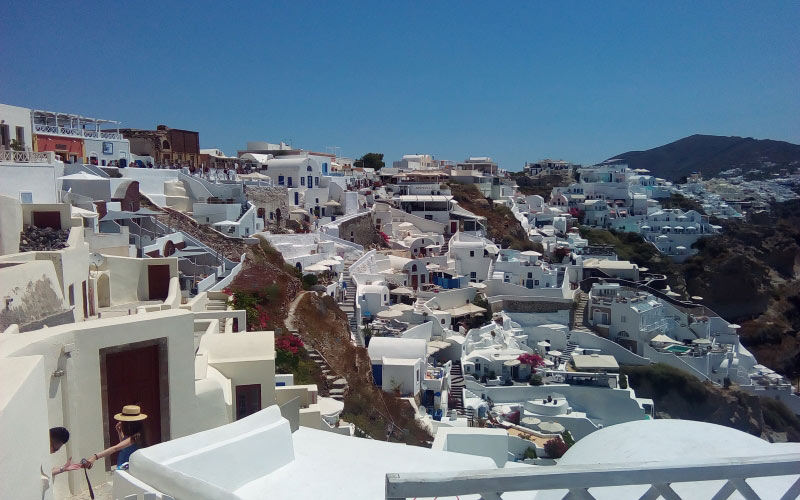 santorini, greece, island, town, resort, summer, clif, rock, mountain