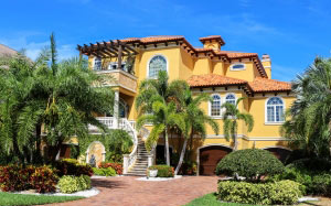 brown, beige, house, arched window, architecture, blue sky, building, daylight, resort, summer