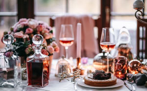 christmas, new year, table, decorations, holiday, glamour, xmas, food and drink, food, glass, drink, glass, celebration, wealth, meal, luxury, antique, dinner