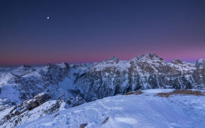 snowy, mountain, night, alpine, alps, cold, frost, frozen, glacier, high, ice, icy, idyllic, landscape, mountain peak, mountains, nature, outdoors, sky, snow, winter, moon, blue
