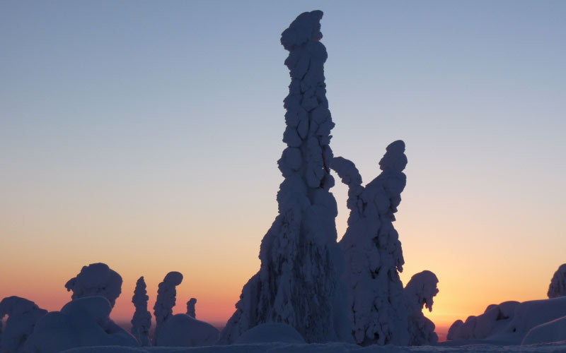пейзаж, камень, гора, снег, зима, небо, восход, лед, арктический, бесплодные земли, финляндия, солнце, лапландия