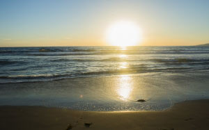 beach, sun, nature, landscape, ocean, sea, spring, wave, water