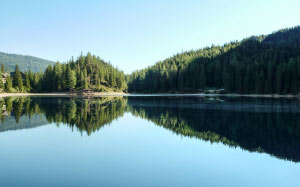 landscape, mountains, nature, sky, clouds, daylight, environment, forest, lake