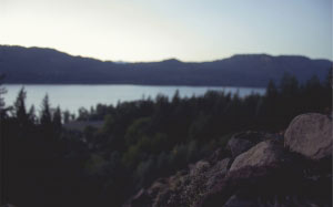 landscape, lake, mountains, rocks, tranquility, nature, sky, evening