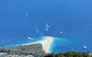 beach, boats, sea, ocean, water, dalmatia, blue, landscape, nature, seascape
