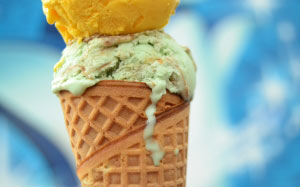 summer, dish, meal, food, cone, breakfast, ice cream, dessert
