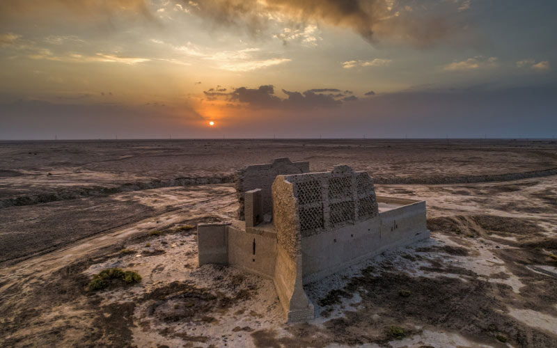 windmill, iran, landscape, evening, sunset, architecture