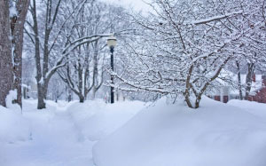 deep snow, winter, snowy, street, cold, snow
