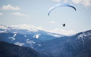 sports, parachute, snow, paragliding, landscape, nature, adventure, sky, mountains