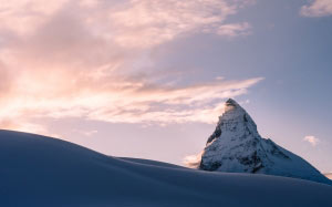 landscape, horizon, mountain, snow, winter, clouds, sky, sunrise, sunset, sunlight, morning, hill, dawn, peak, mountain, dusk, alps