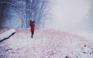 nature, snow, cold, winter, woman, blizzard, freezing, storm, man, people